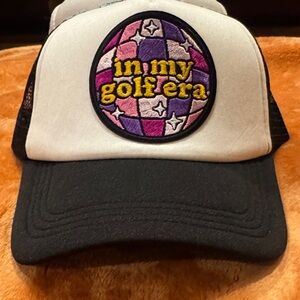 Women’s Trucker Hat with Purple & Pink Patch - "in my golf era"